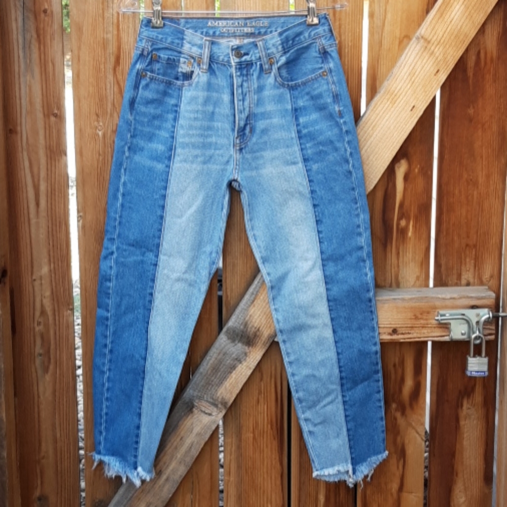 American eagle 2 tone vintage high rise jeans